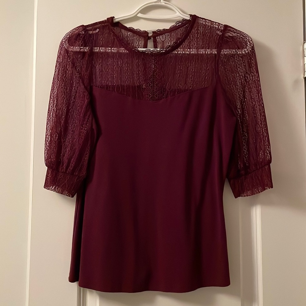 🔹2 for $25🔹 RW and CO Wine Coloured Blouse